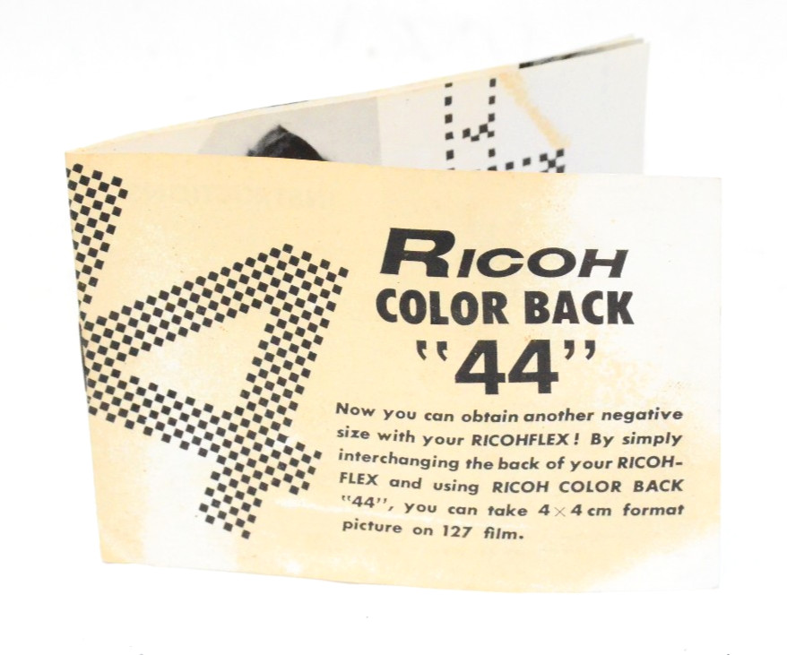 Ricohflex Ricoh Color Back 44 Adapter Kit 120 Film TLR – Original Box & Manual