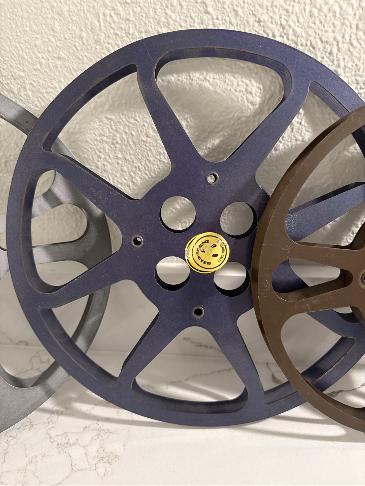 6 Vintage Metal Film Reels – Goldberg Bros, Plio-magic, Motion picture Enterpris