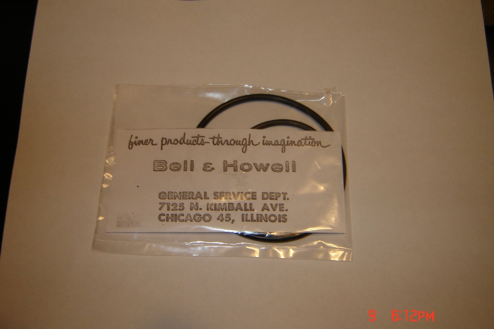 8MM Bell & Howell 363 Projector Belts, B & H 363 projector ,2 Belt Set, New