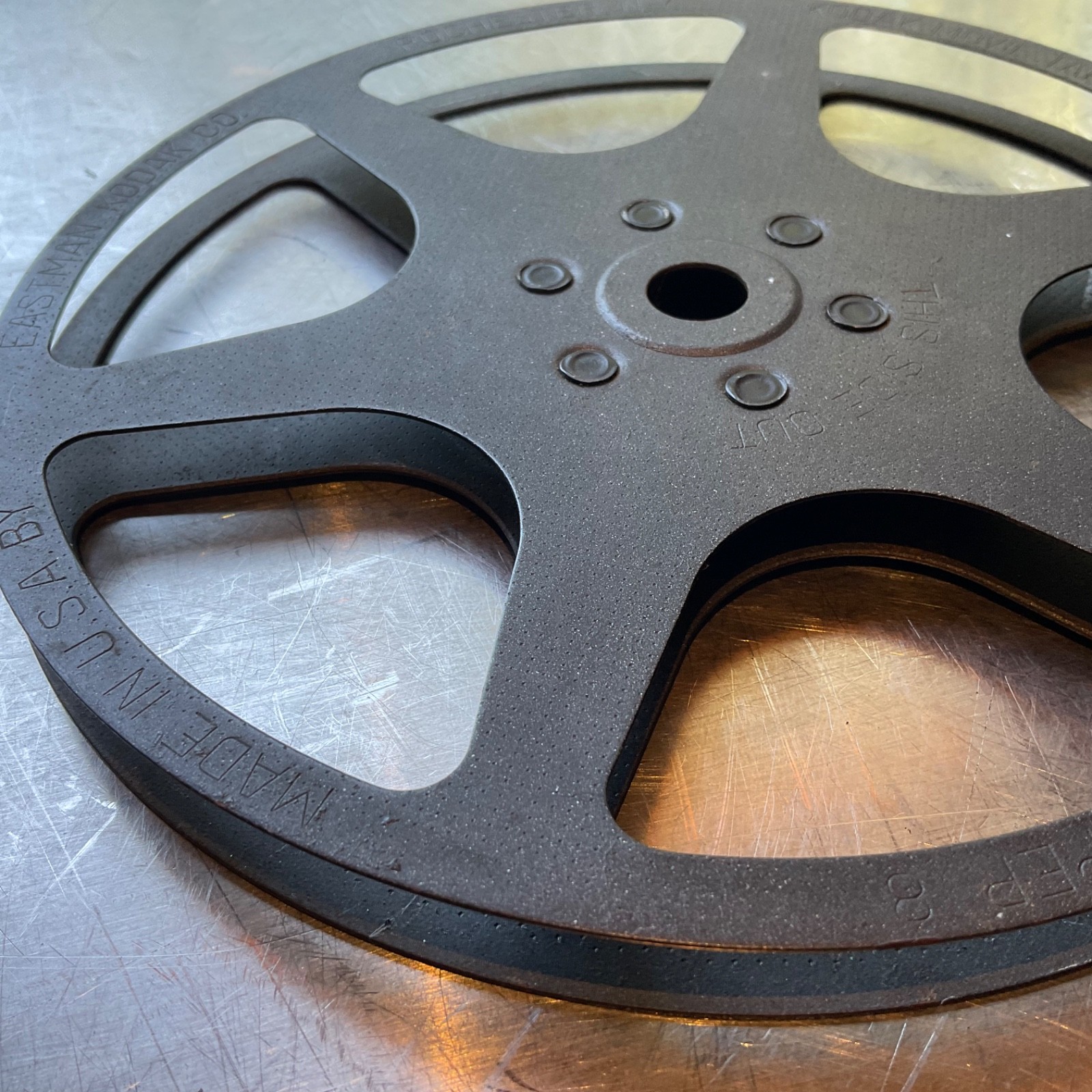 Eastman KODAK co. Super 8 Movie Projector Film Take-Up Reel 400 ft, 7″ METAL USA