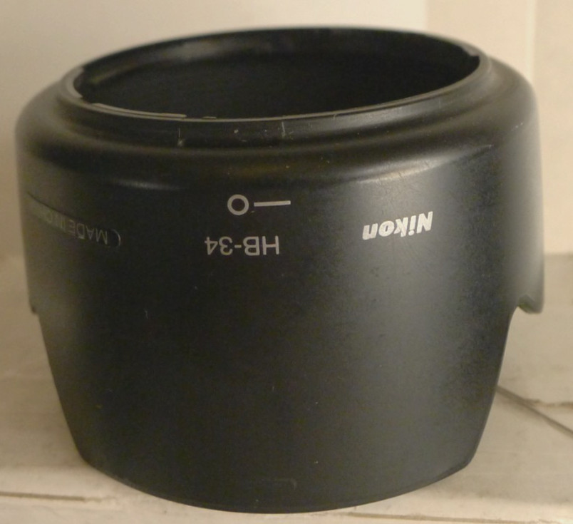 Nikon HB-34 Black Plastic Bayonet Lens Hood For Nikon – Used