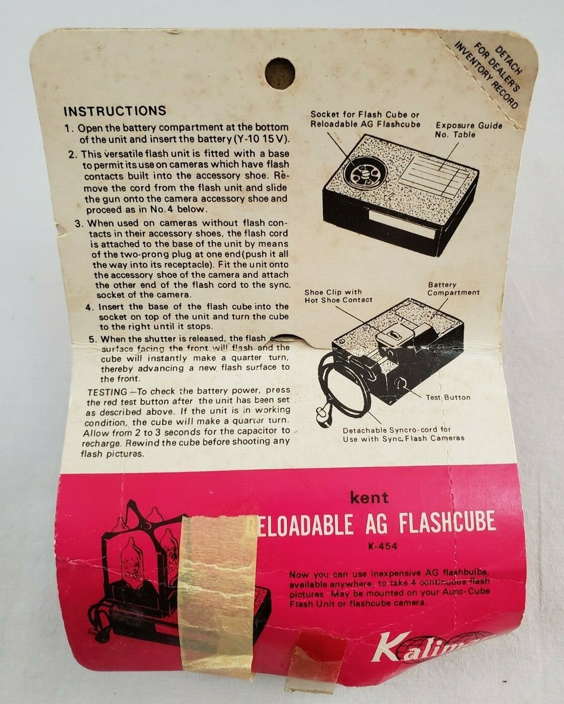VINTAGE Kalimar AUTO-CUBE FLASH UNIT K-456 Made In JAPAN ORIGINAL PACKAGING