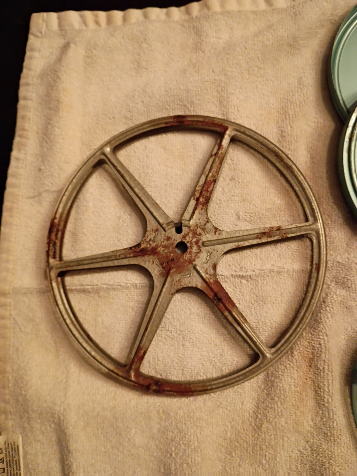 Vintage Empty Film Reels And Canisters 7in And 5in. Kenco And Reelane