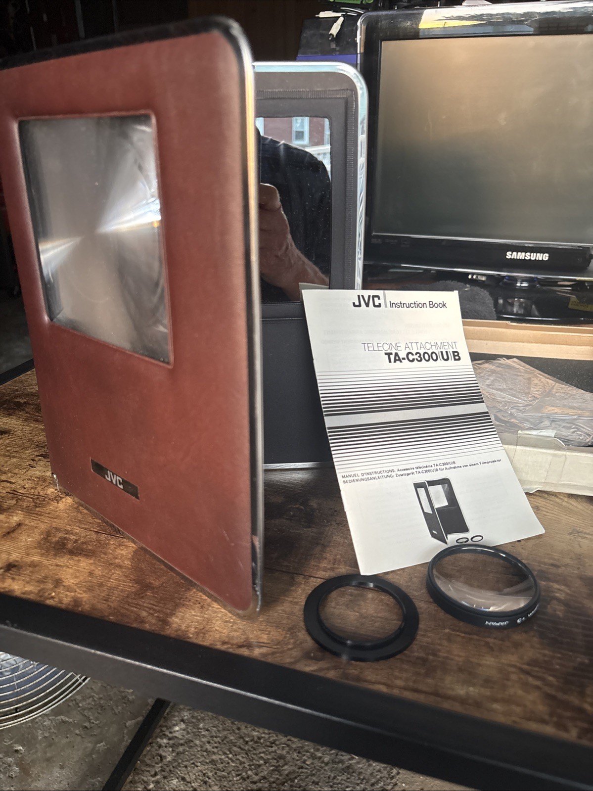 JVC TA-C300 Telecine Attachment Compact 8mm Super 8 Conversion Kit Used One Time