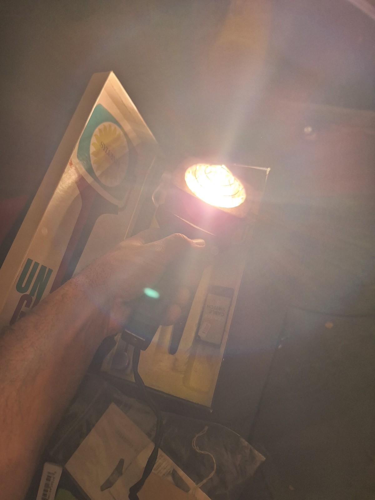 Vintage Sylvania Sun Gun Movie Light SG-1 Tested Works Complete W/ Papersguides