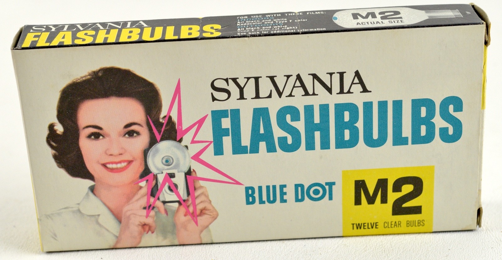 8) Vintage Sylvania M2 Blue Dot Flashbulbs