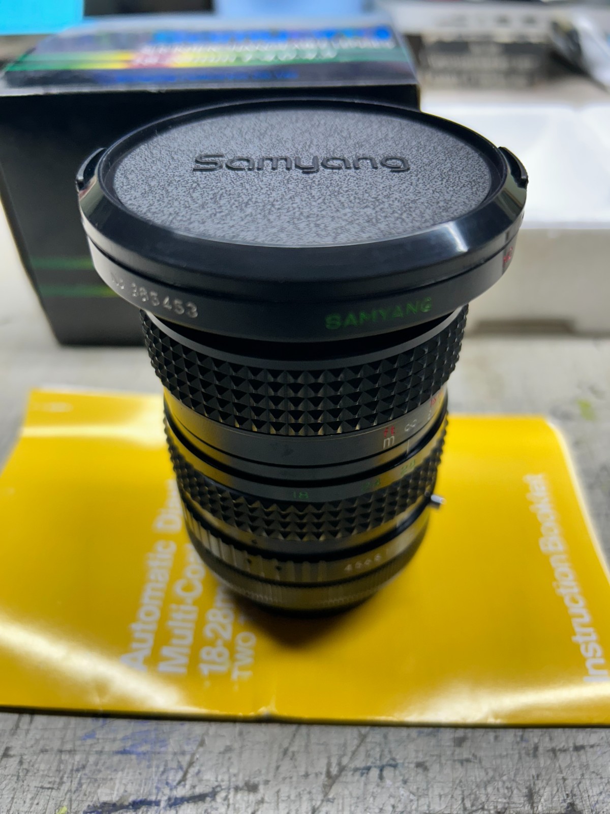 Vintage Samyang SLR 18-28 mm F4.0-4.5 interchangable Camera Lense New Old Stock