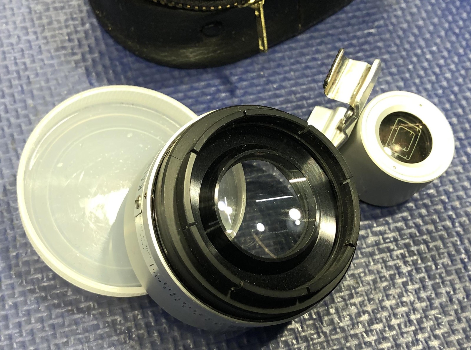 Kaligar Lens & Viewfinder in Case vintage Japan Polaroid Land Camera 250