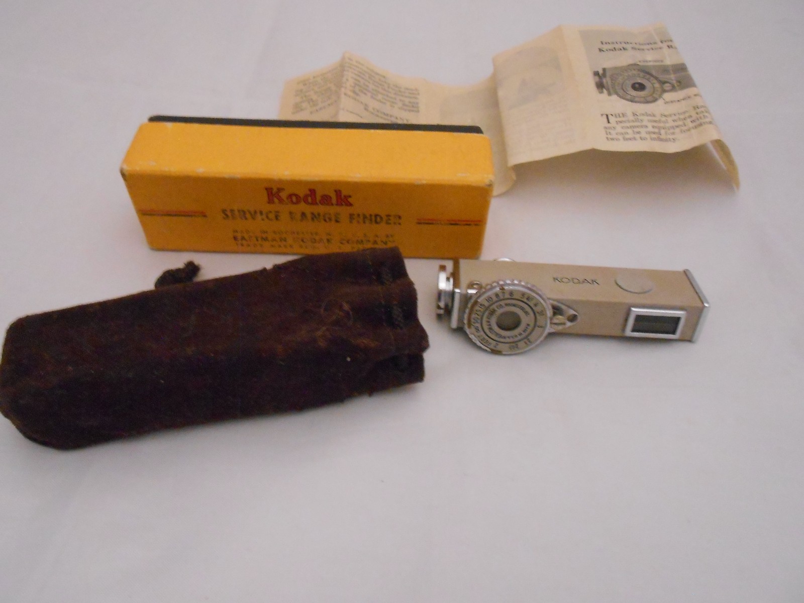Vintage Kodak Service Range Finder, w/Bag, Box And Manual, Eastman Kodak, Photos