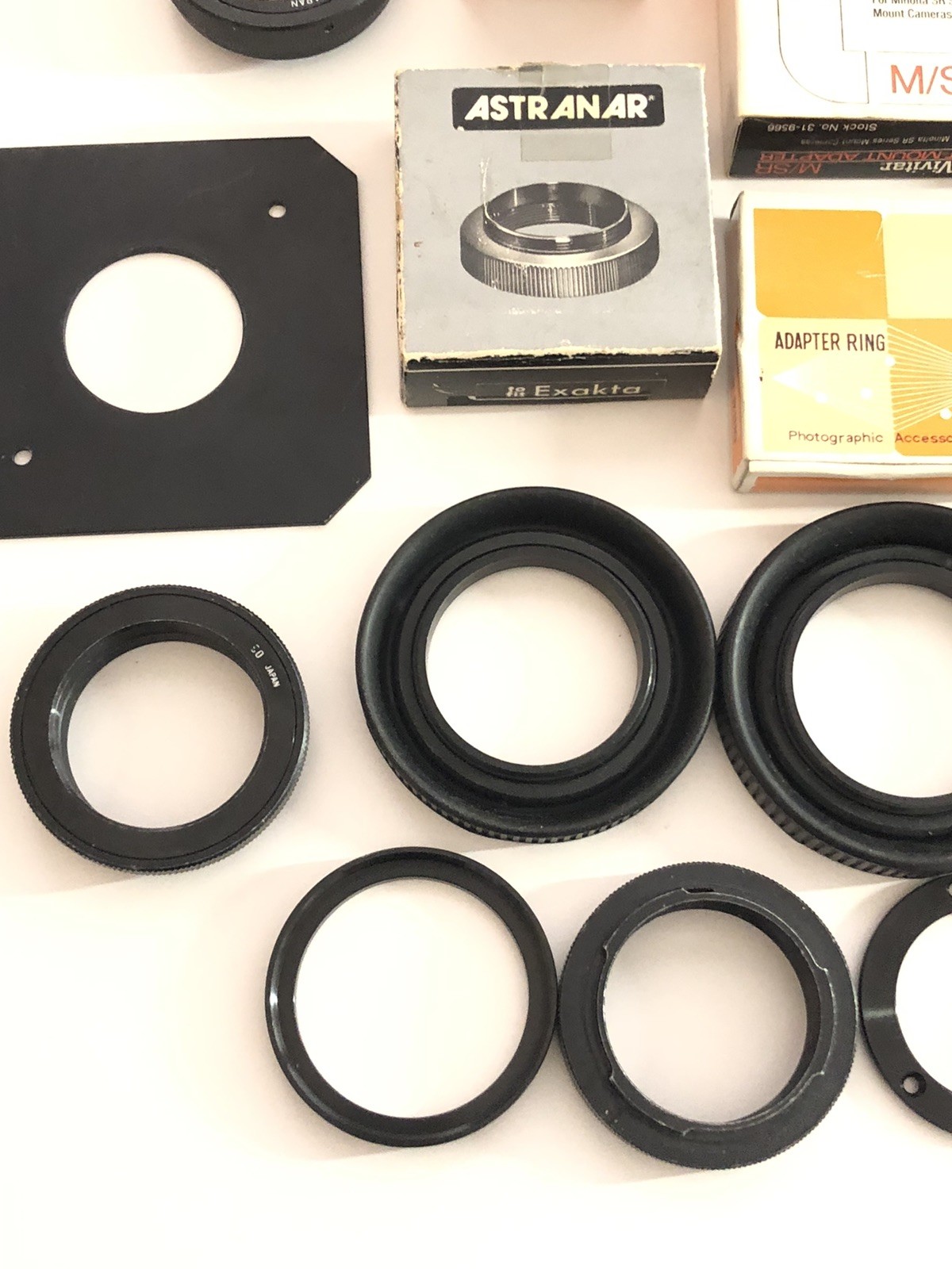 VTG Lot T Mount Camera Lens Adapter Rings Mix Vivitar TeleSor Bower Estate Find