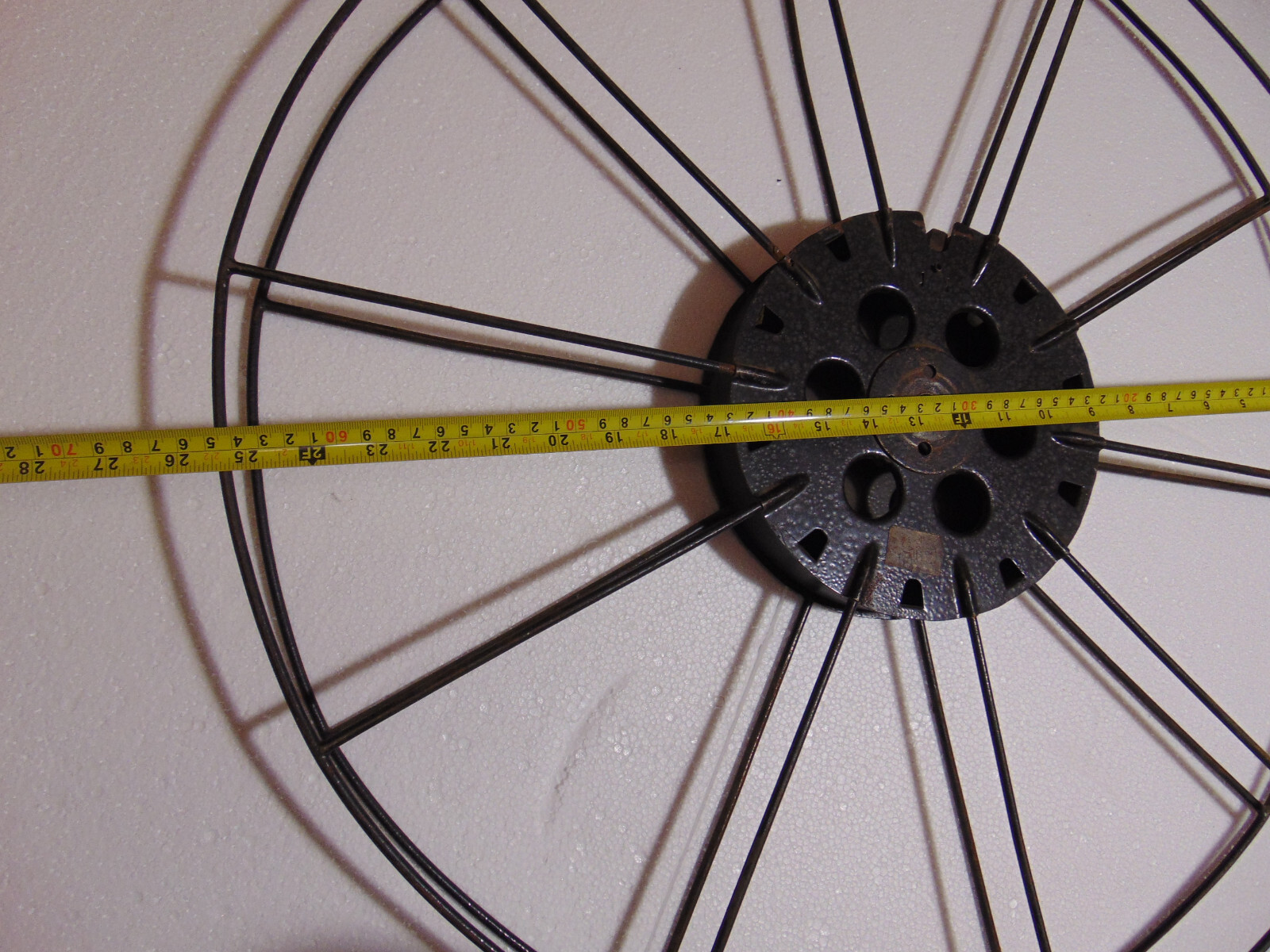 BIG Empty 35mm Film Reel Metal 25″ Movie Take Up 64cm vintage spool wall art