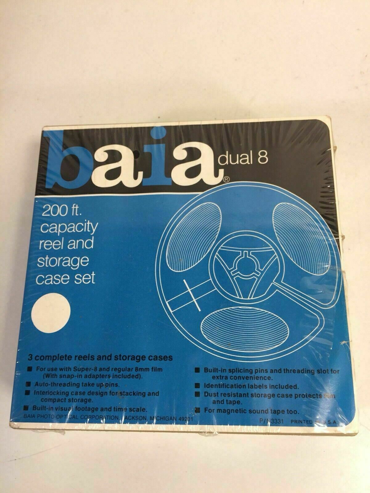 Baia Dual 8 200 Ft Reel With Storage Case Set Of Three 3 Pack Sealed In Package