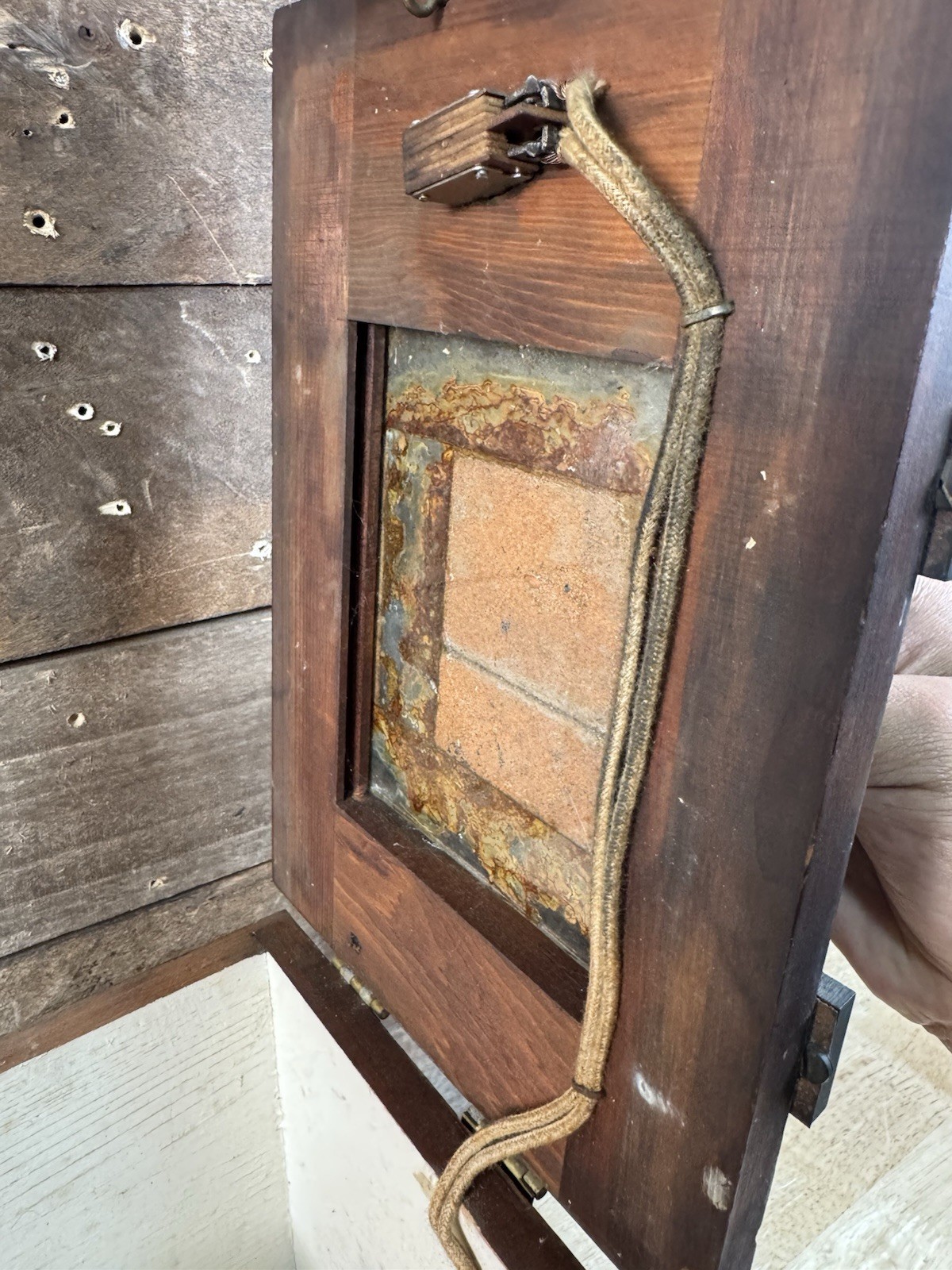 Antique Wooden Photo Light Box Film Developer