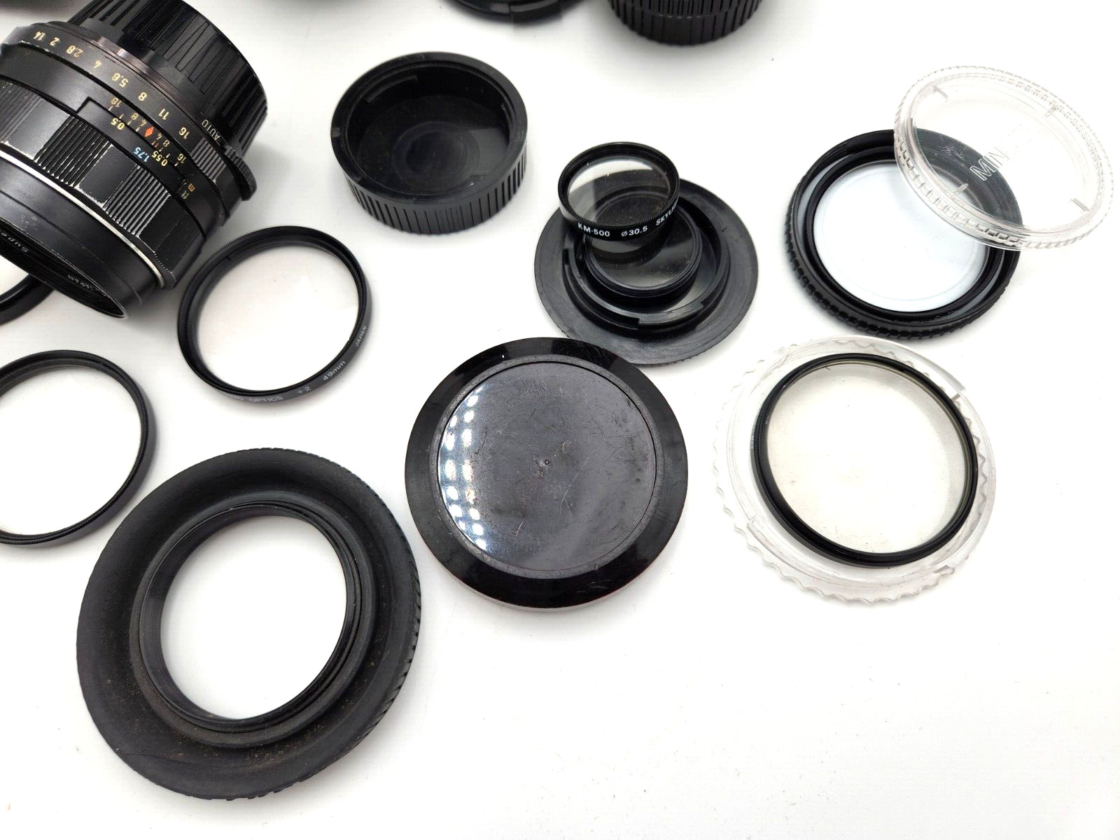 Lot Photo equipment Nikon, Ashai, VIvitar LENSES, filters, meter, etc. Vintage