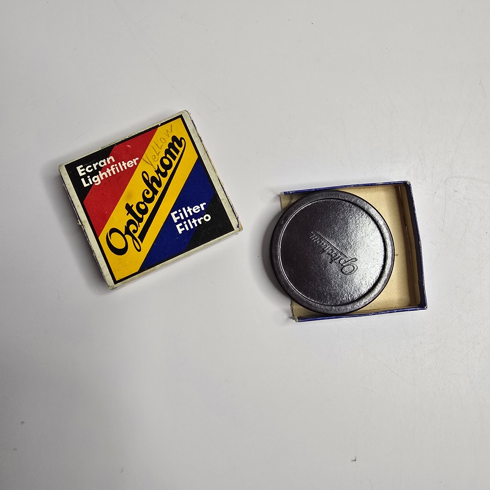 Vintage Optochrom Ecron Light Filter #1 Yellow Size 39-43
