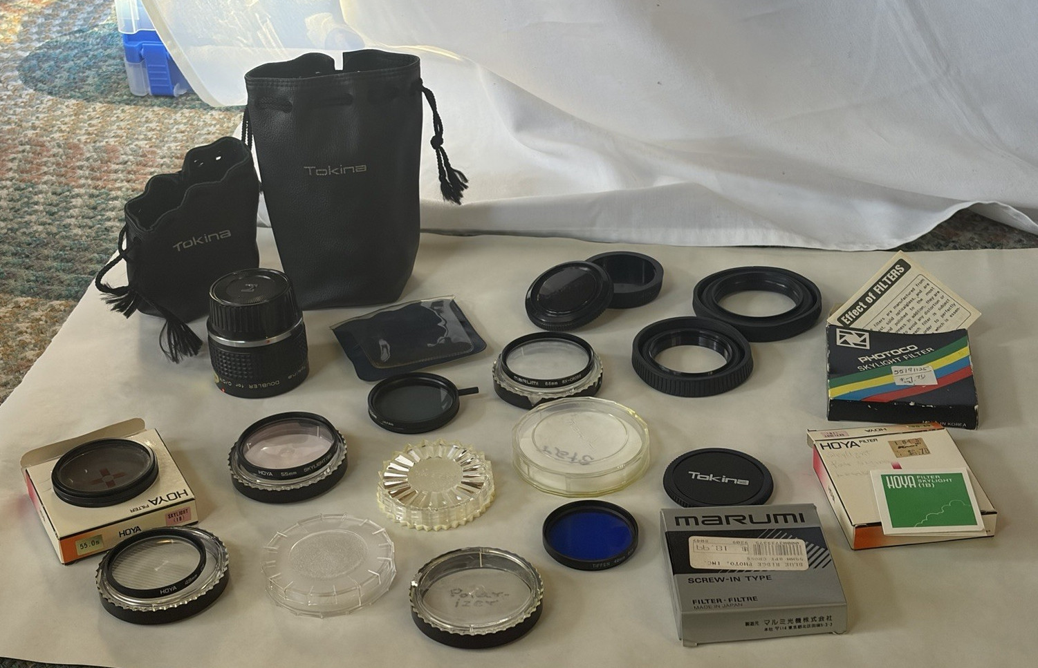 Lot of Vintage Camera Lens Accessories Tiffen, Marumi, Tokina, Hoya Japan