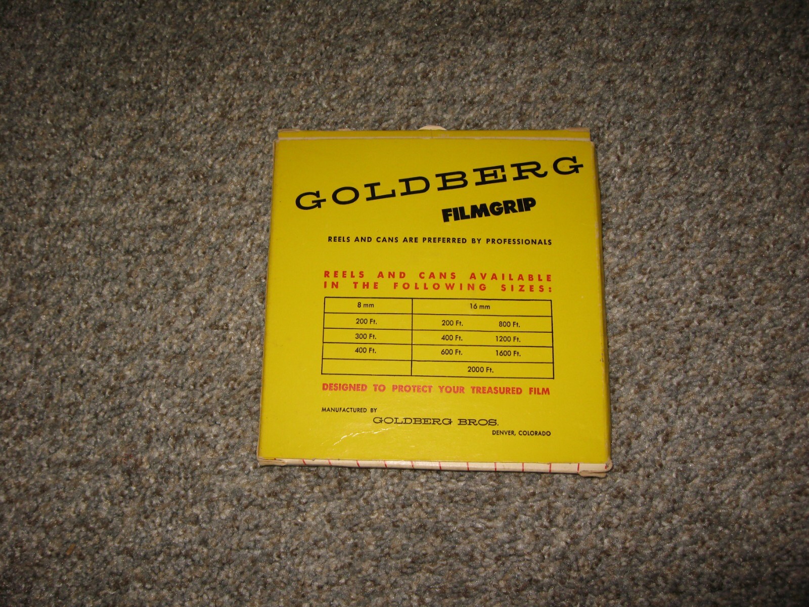 Vintage Goldberg 8mm 300′ filmgrip No. 3R8