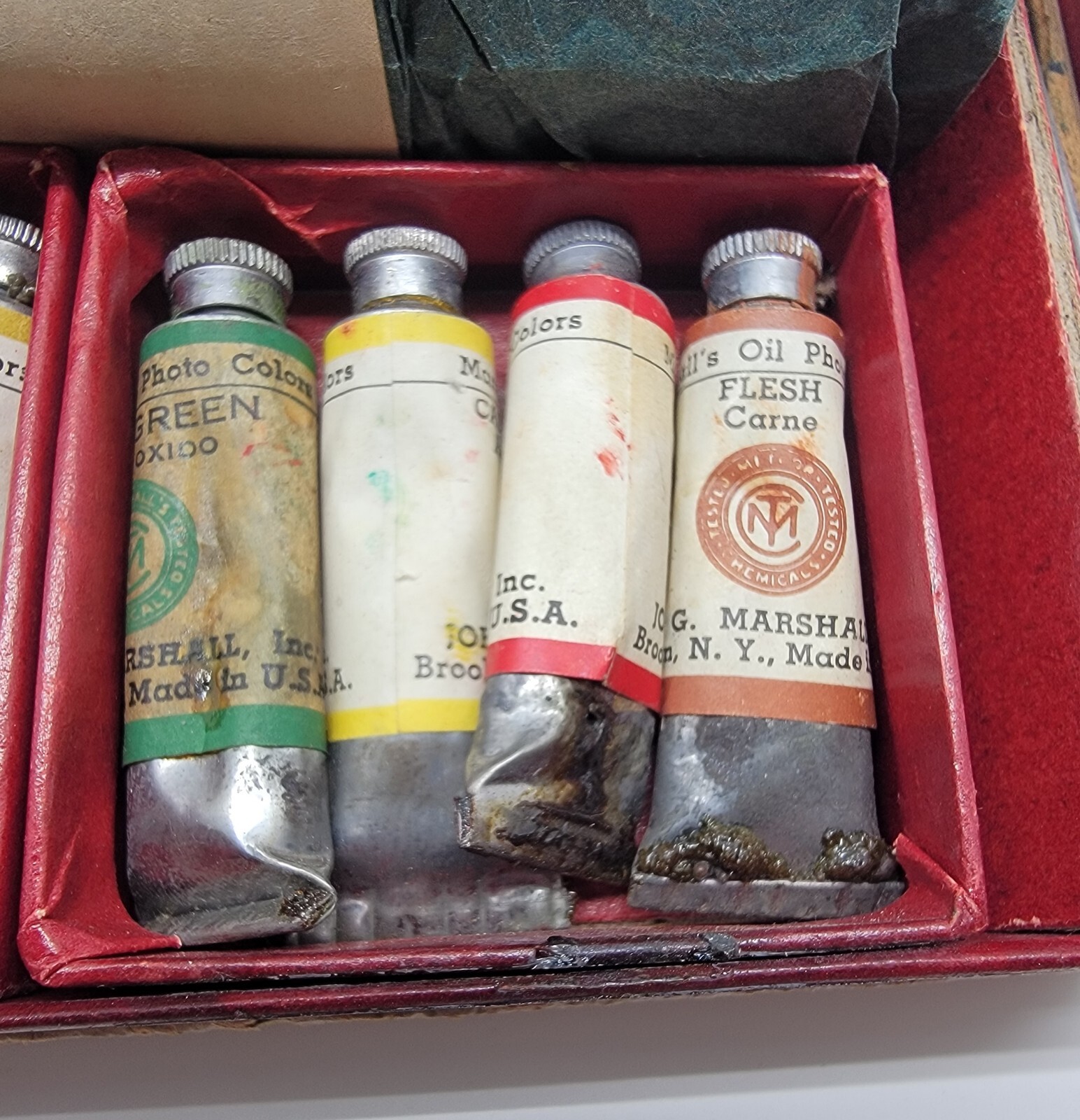 Vintage Marshall’s Transparent Photo Oils Colors Student Set John G Marshall USA