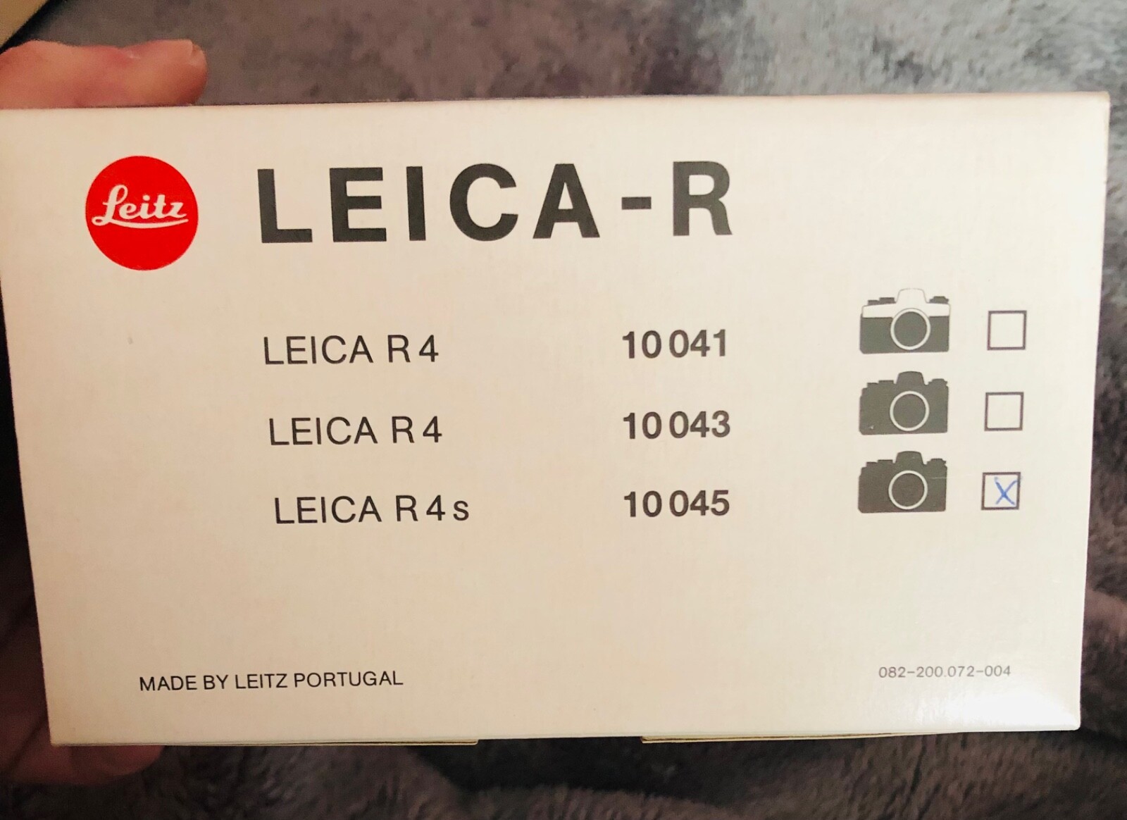 EMPTY BOX for Leica R4s SLR Film Camera