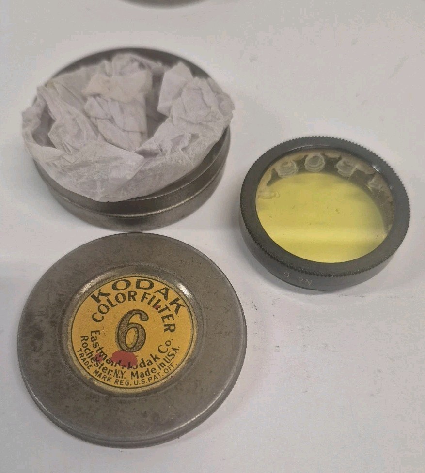 Vintage Kodak Metal Tin Fikters #6 Set Of 3 SKY COLOR PORTRAIT
