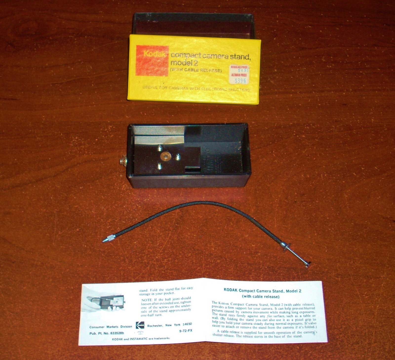 Kodak Pocket Camera Stand Model 2 with Cable Release in Original Box NOS