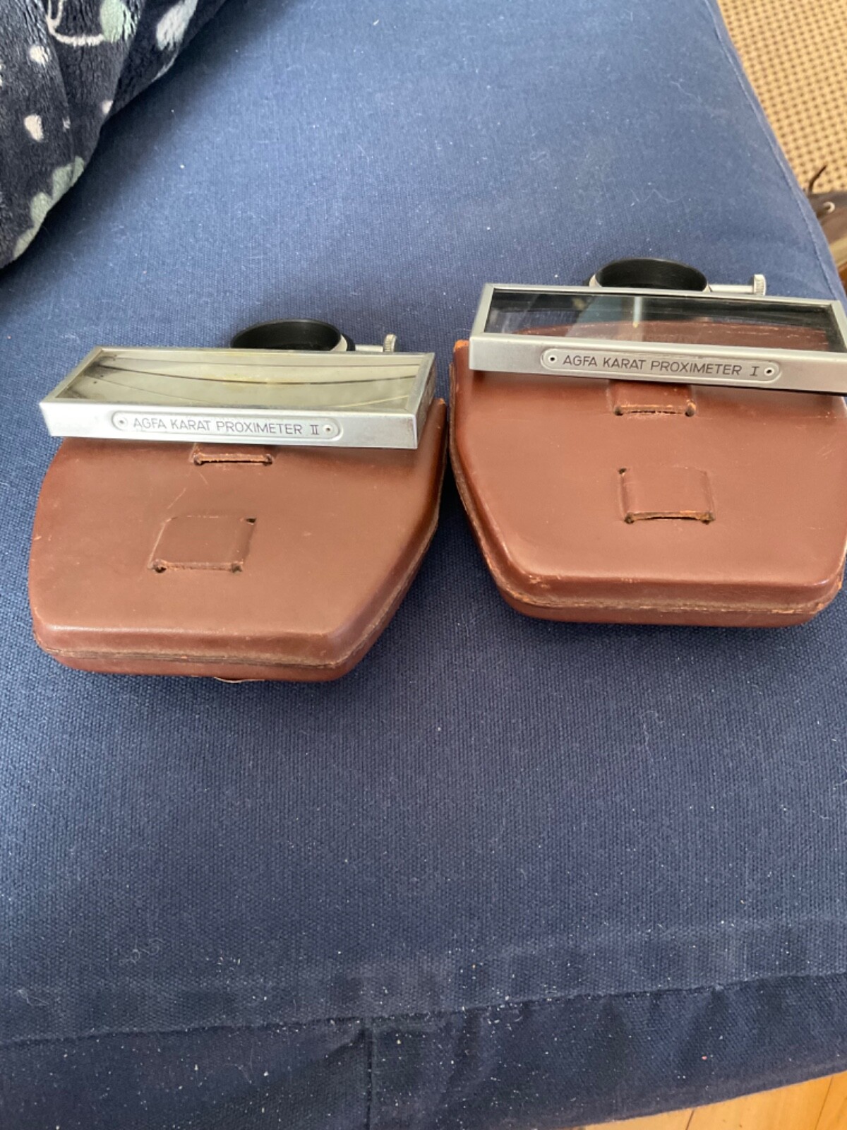 VINTAGE AGFA KARAT PROXIMETER I & II CLOSE UP LENS + LEATHER CASES — CLEAN