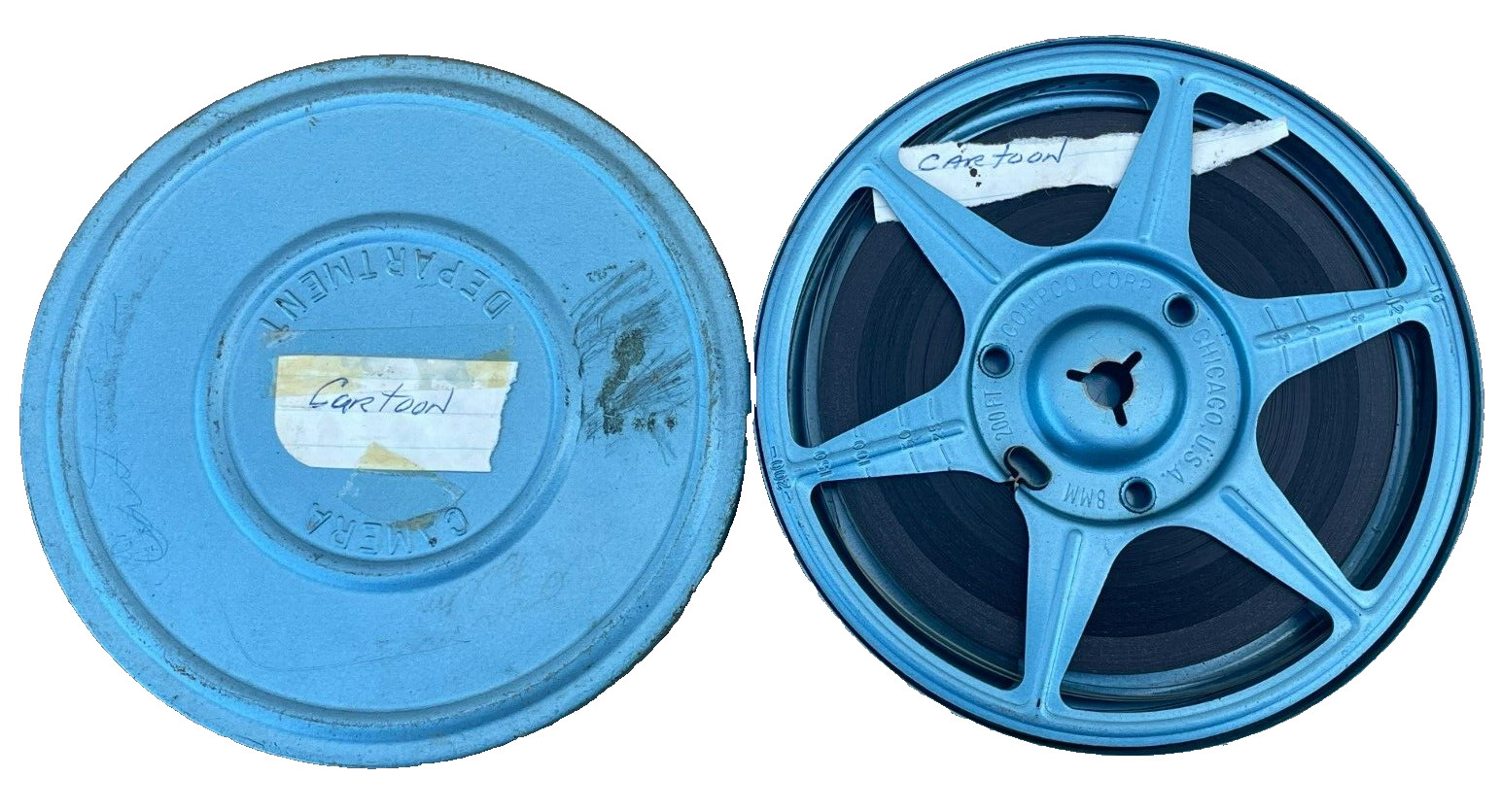 Vintage Cartoon Film Reel Case Metal Camera Zayre Deparment