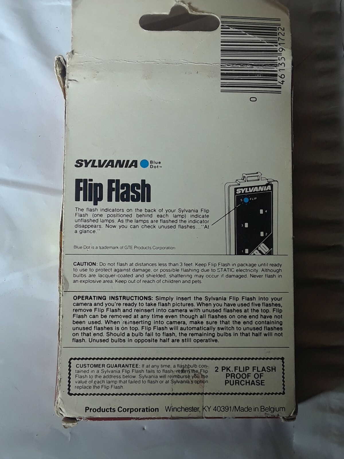Sylvania FlipFlash Super 10 Two Pack Blue Dot Flashbulbs Flashbar New Old Stock