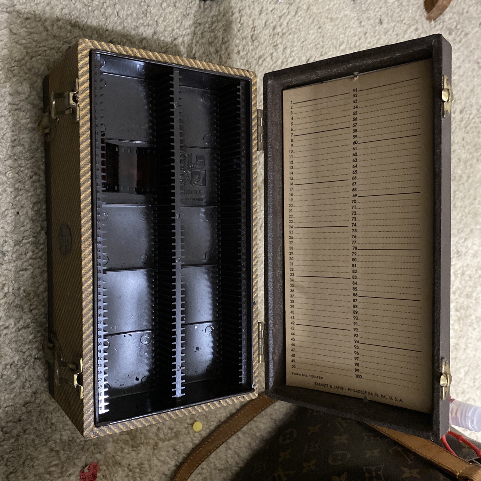 Vintage Two Sided Barnett & Jaffe Slide Holder Case BAJA Case
