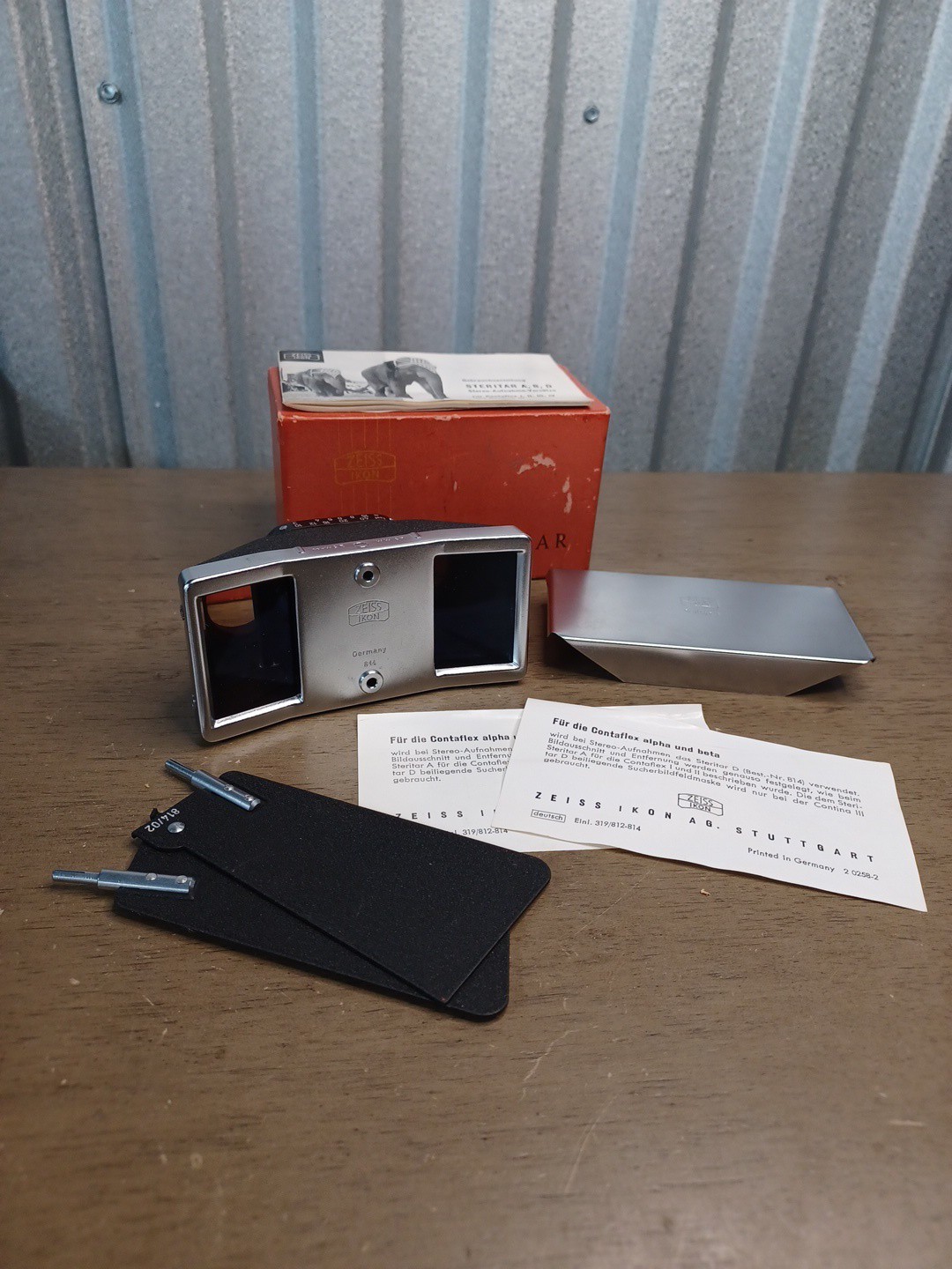 Zeiss Ikon Steritar Model 814 3D Stereo Attachment Contaflex I,ll,lll,lV Minty !
