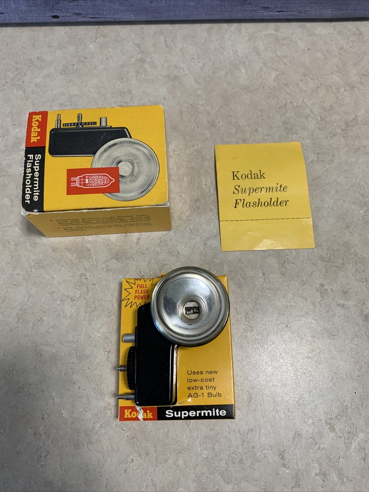Vintage Kodak Supermite Flasholder with Box