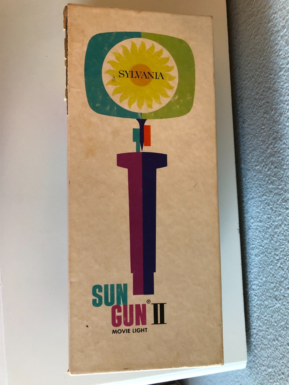 Vintage Sylvania Sun Gun II Movie Light w/Original Box – WORKS – Model SG-55