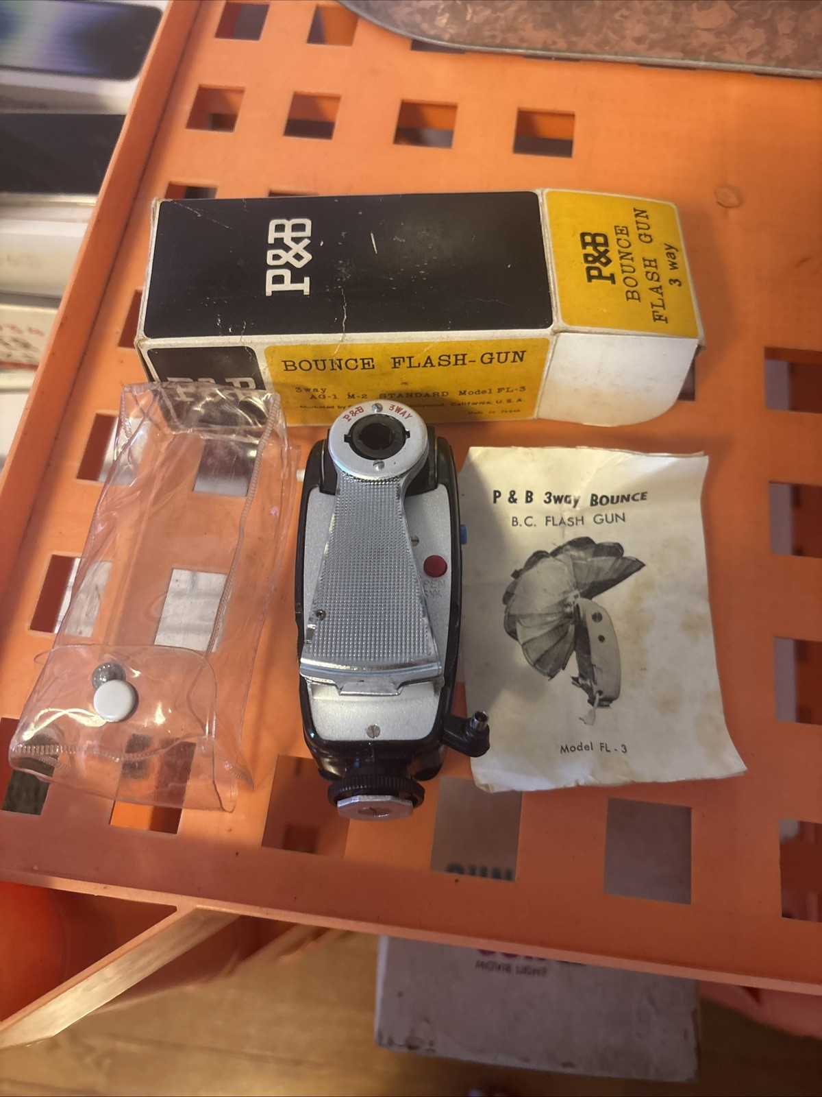 Vintage P & B 3-Way Camera Flash Device. Unknown Working Condition