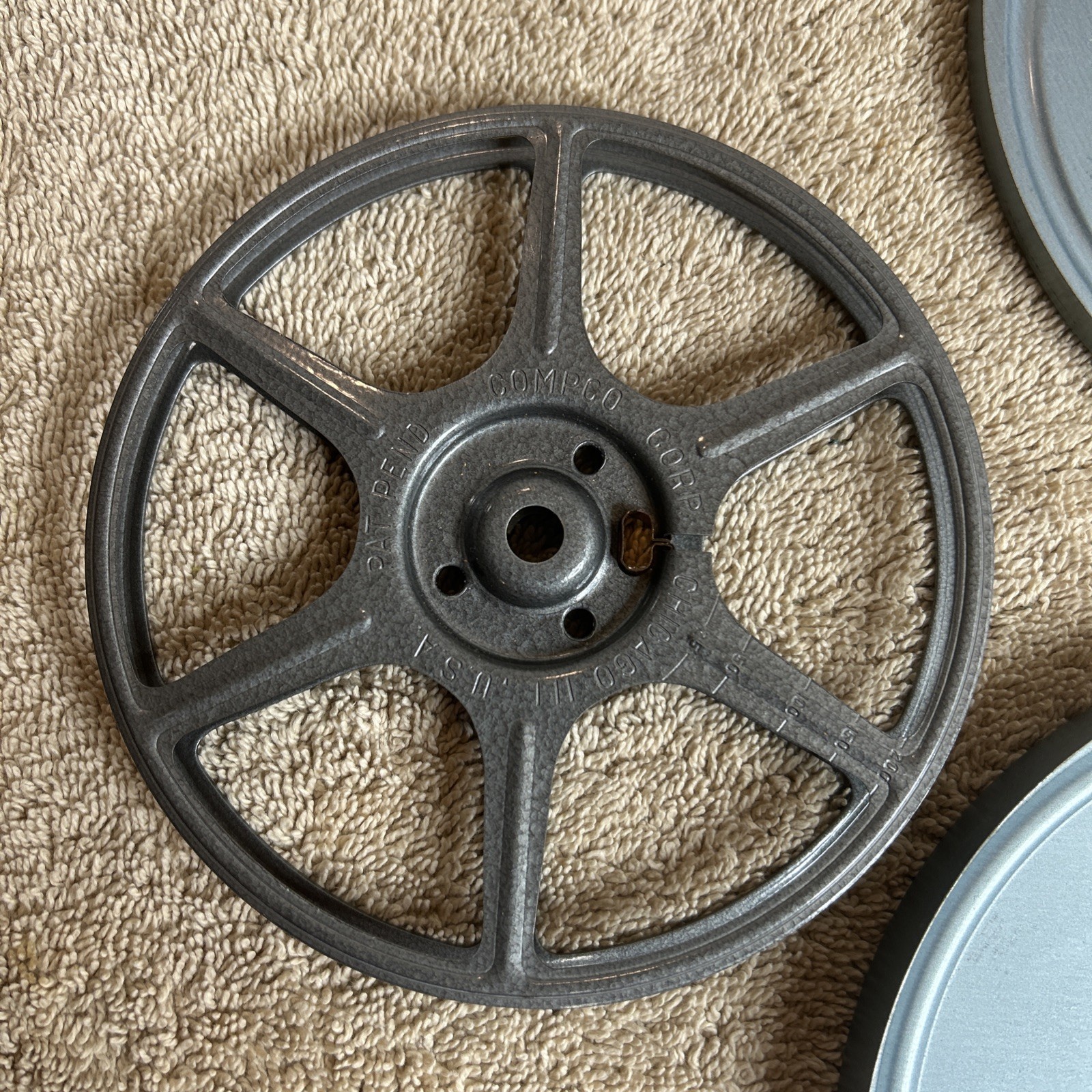 Vintage Stewart’s Anchorage 6″ Film Canister With 5″ Compco Reel. 100-R01