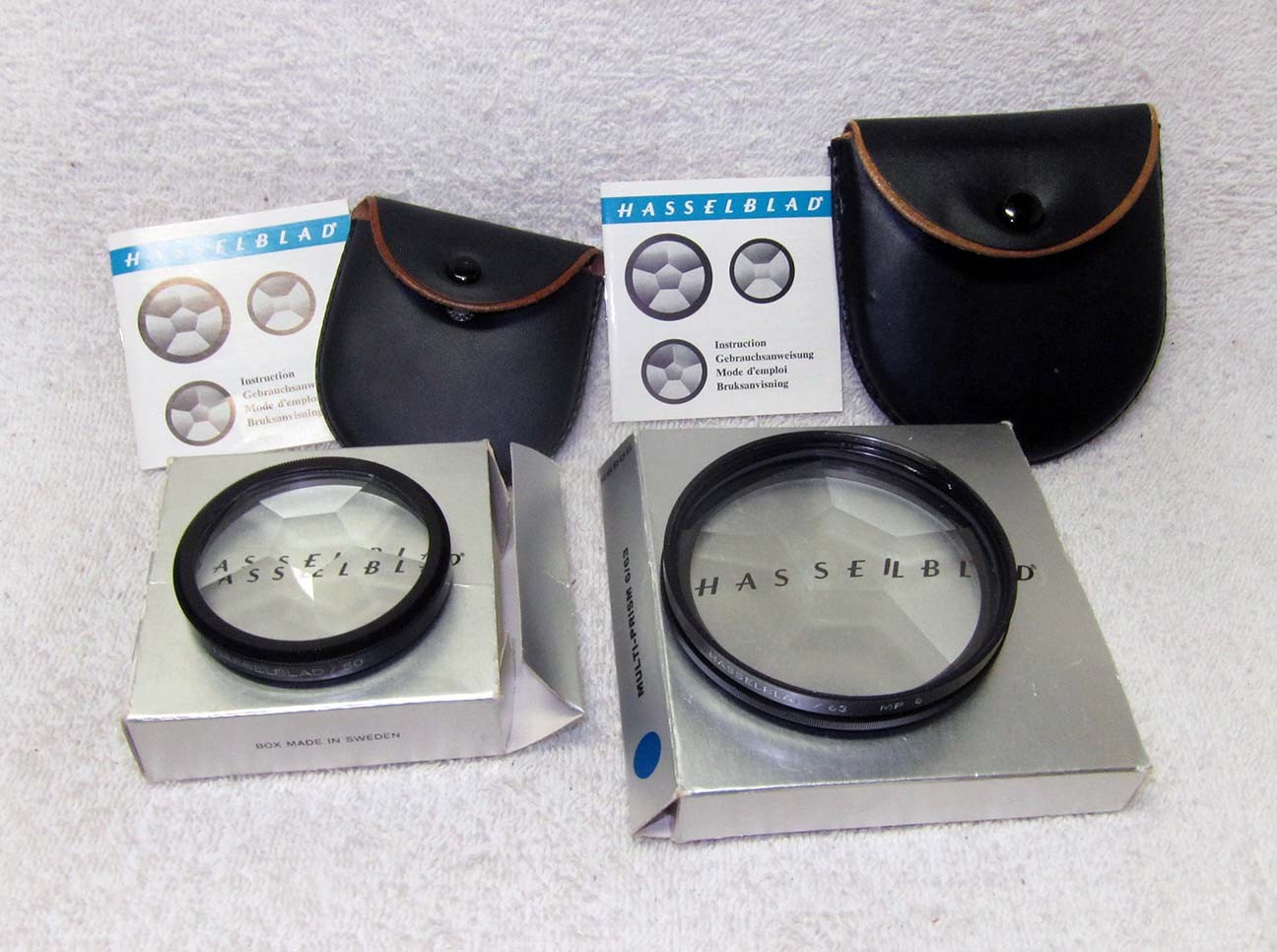 TWO Hasselblad/Zeiss MULTI-PRISM Filters 6/50 & 6/63 for 500 C/M. MINTY w/Box