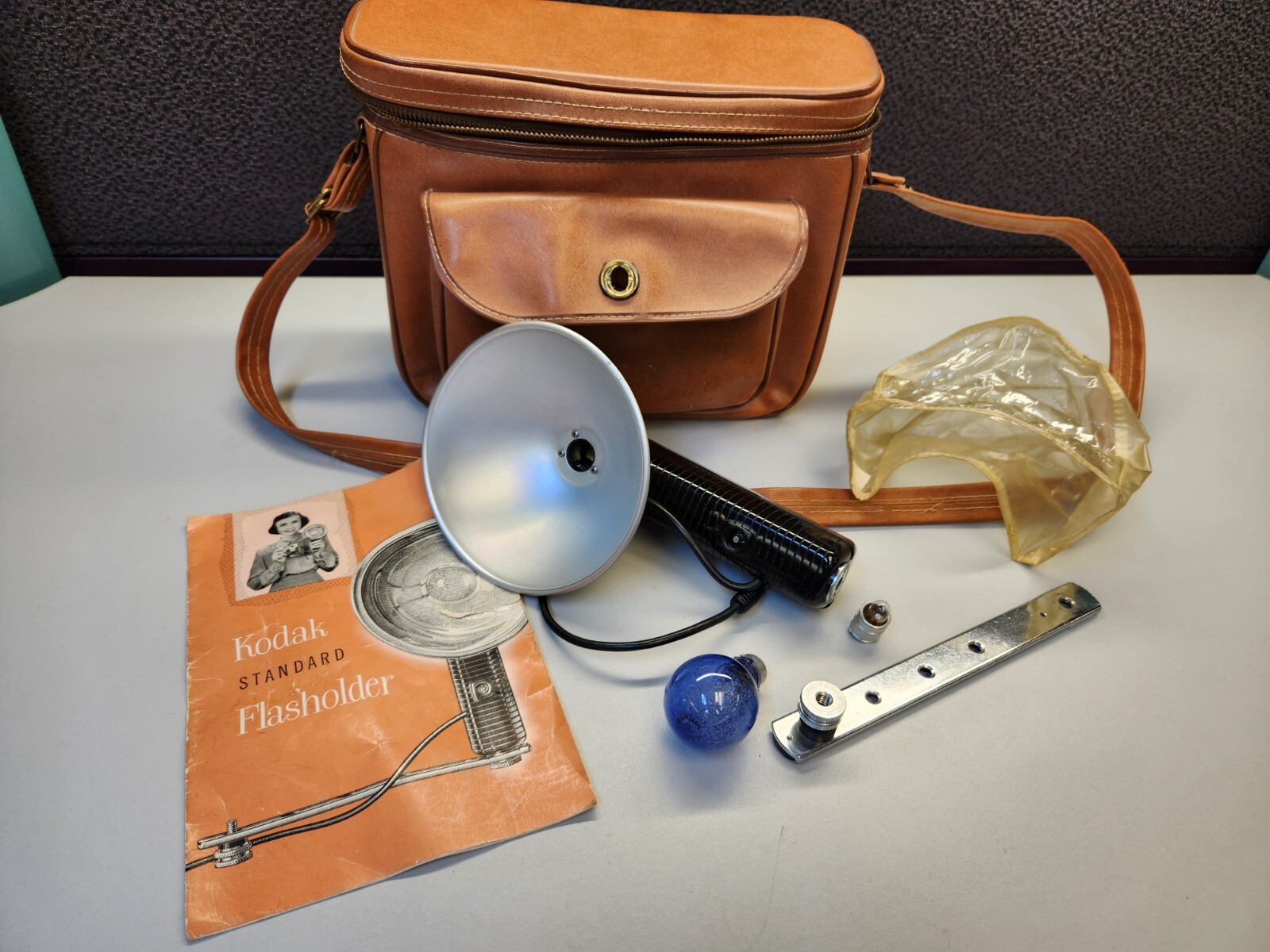 Vintage Kodak Standard Flasholder With Leather Case
