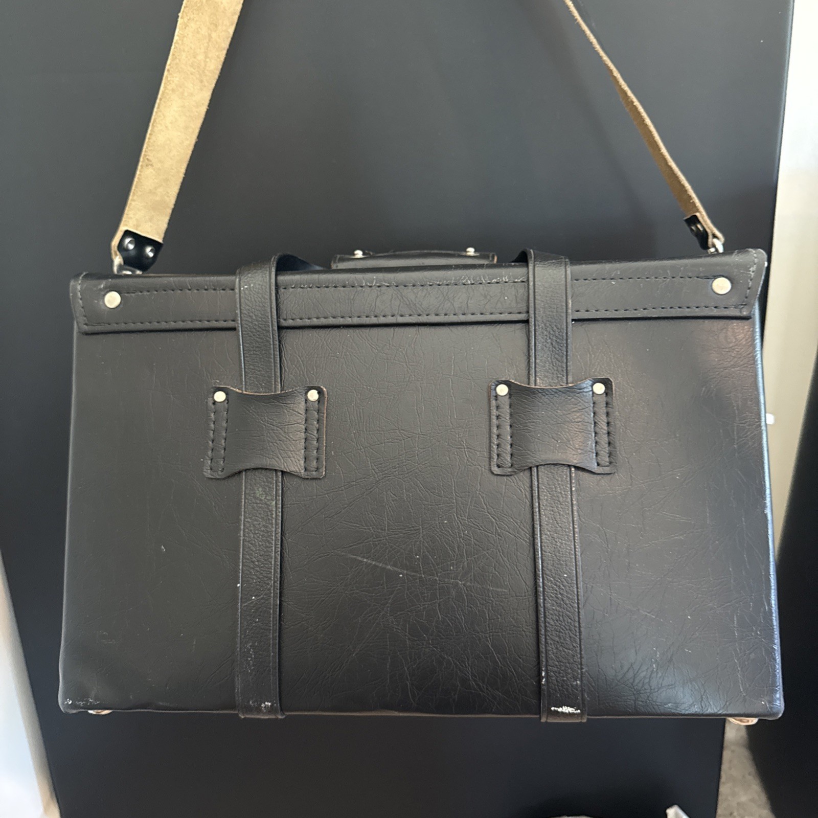 VINTAGE KALI-BAG BLACK LEATHER LARGE CAMERA BAG KALIMAR IN JAPAN