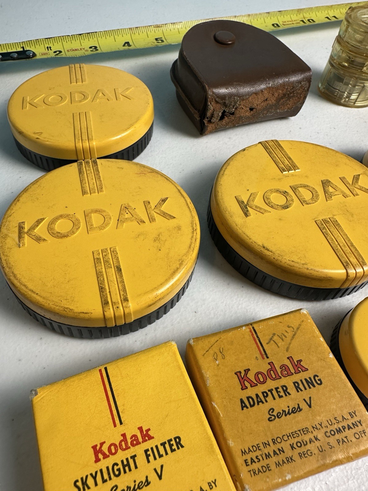 Vintage Kodak Ednalite Optical Filter Lot w Holders Rings Pola-Screen Viewer