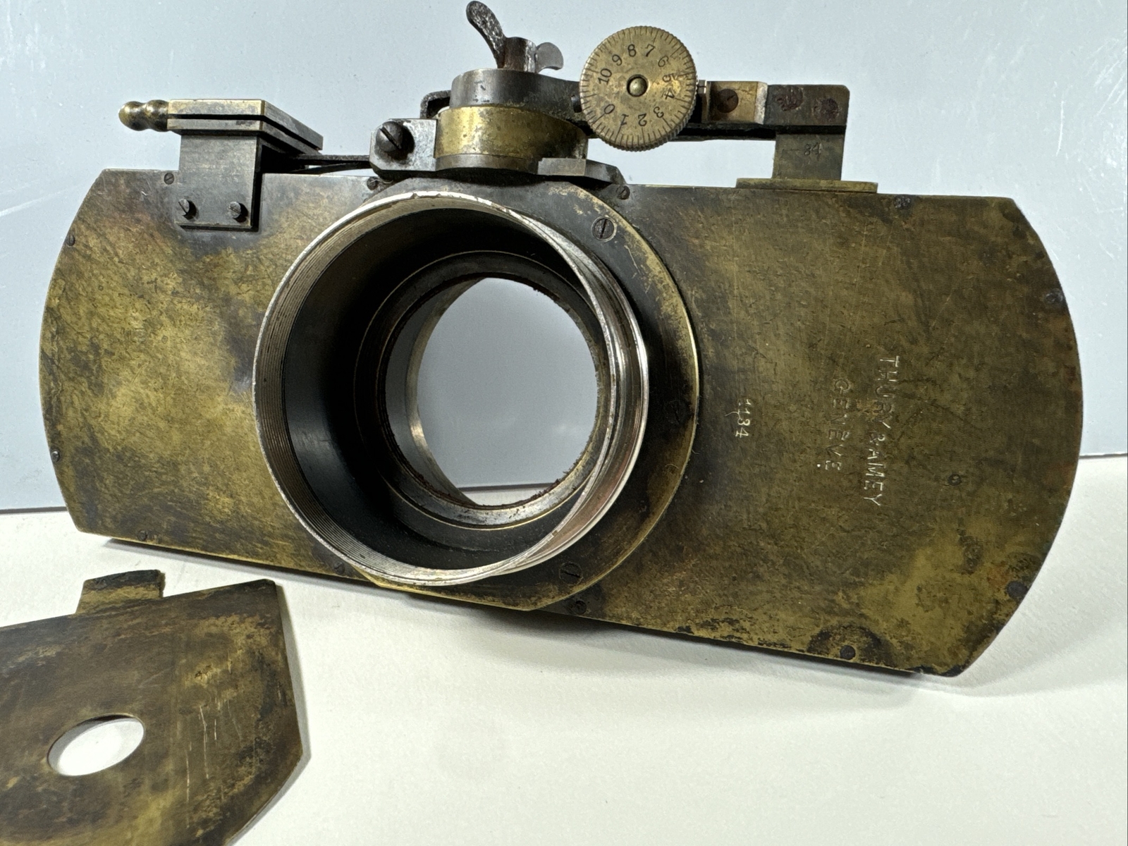 Large Thury & Amey of Geneva All Brass Shutter For Barrel Lens #1134 – Excellent