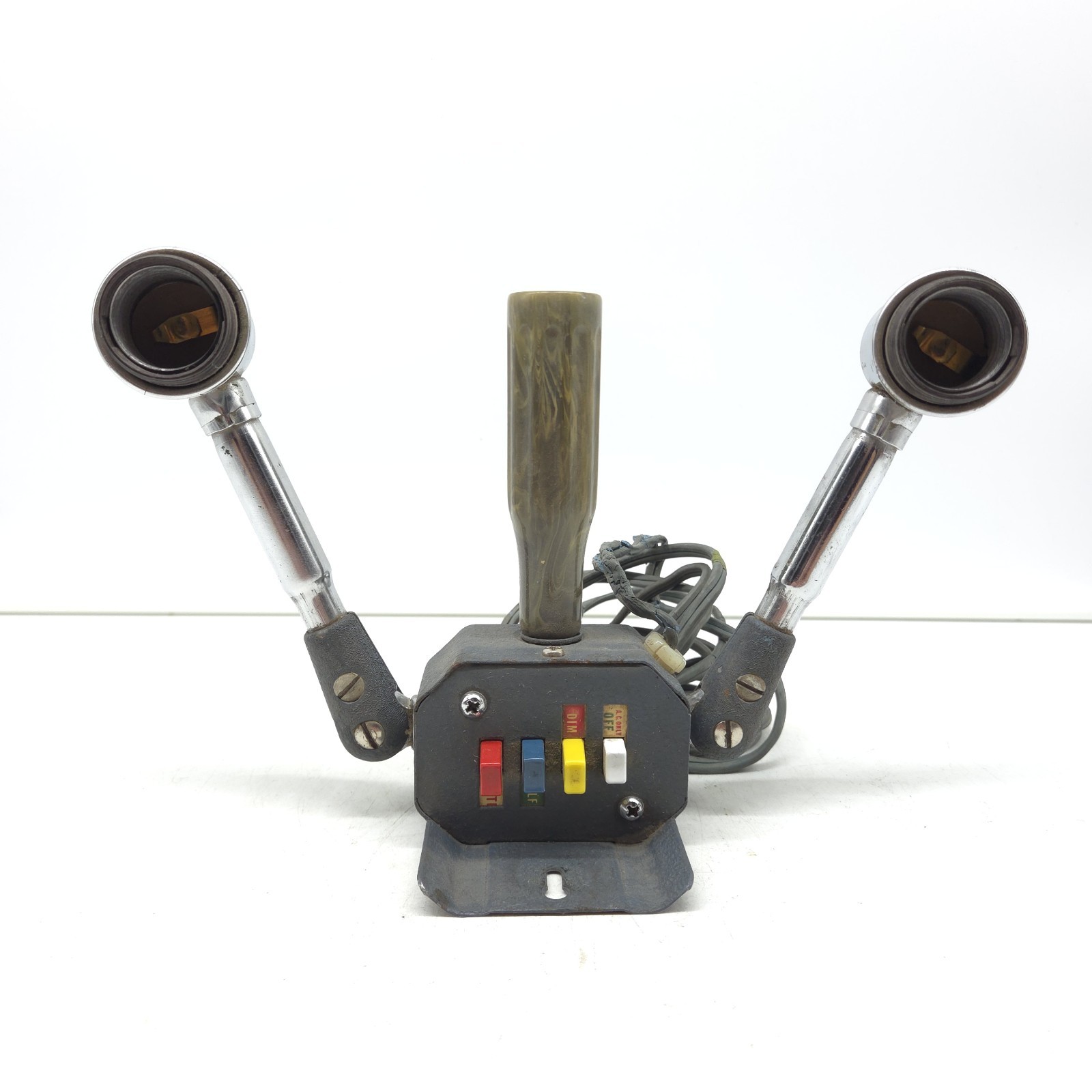 Vintage MAYFAIR MFG Foldomatic Dim-Brite Dual Arm Lamp Light Fixture Tested