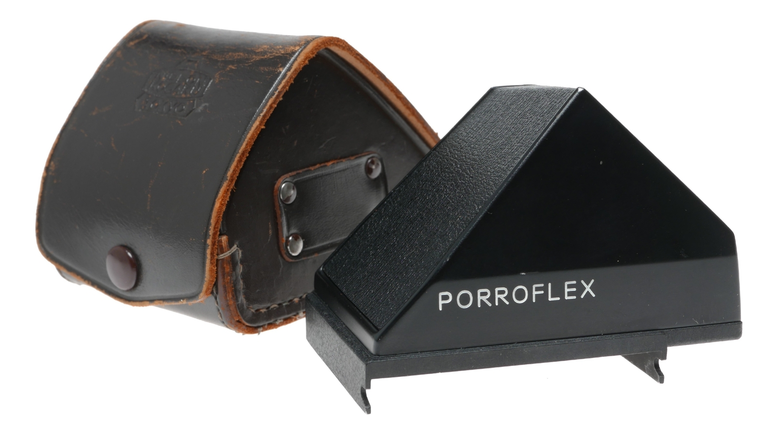 Poroflex Nippon Kogaku TLR view finder attachment for Mamiya