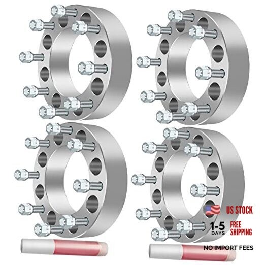 4X 8 Lug 50mm 2″ Wheel Spacer Adapters 8×6.5 to 8×180 126.15mm 14×1.5
