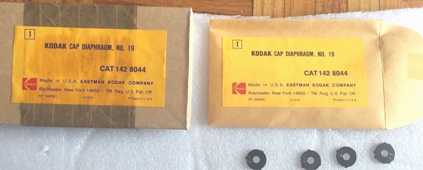 Kodak Part Cap Diaphragm NO19 CAT 142 8044 Darkroom USA