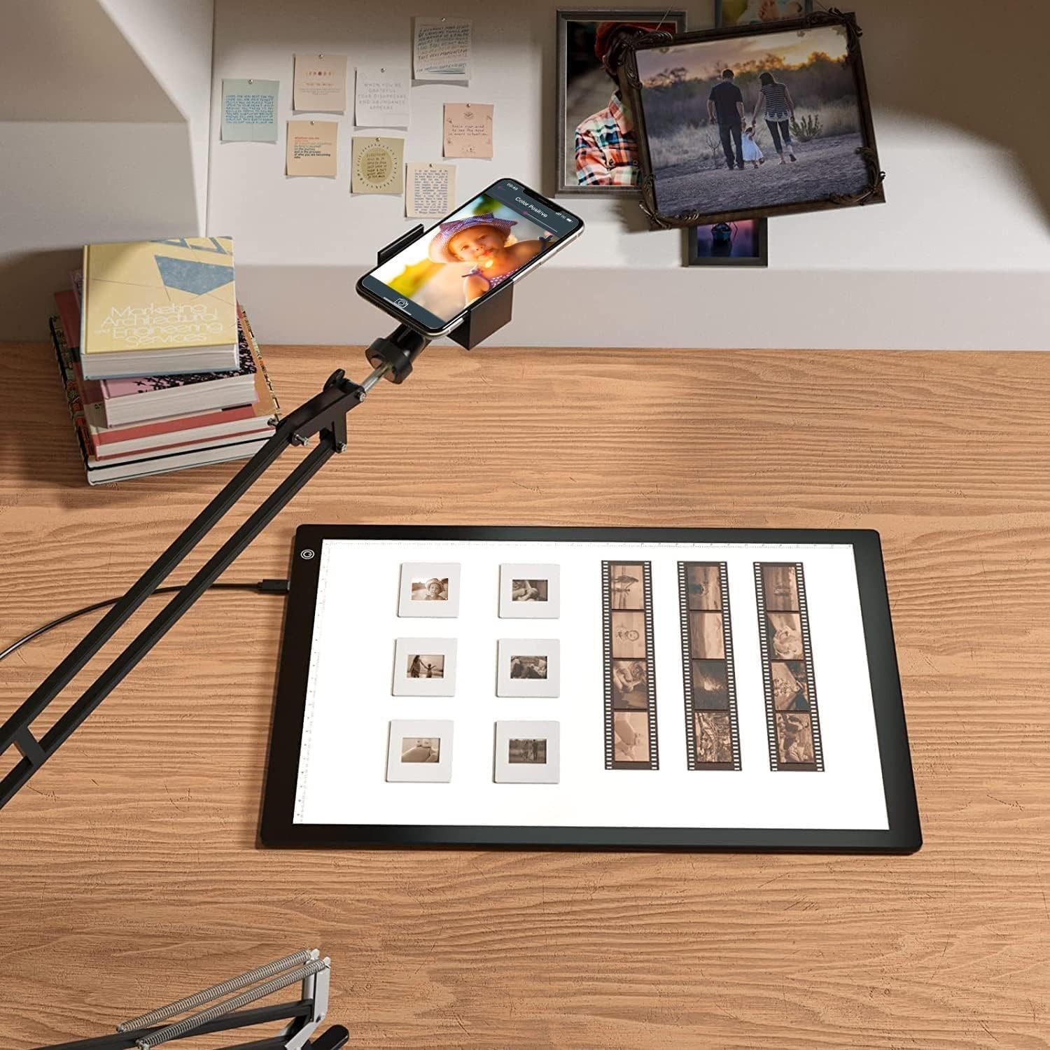 Slide Viewer Light Box, Ultra-Thin A4 USB Powered Light Scanner for Photo Slide