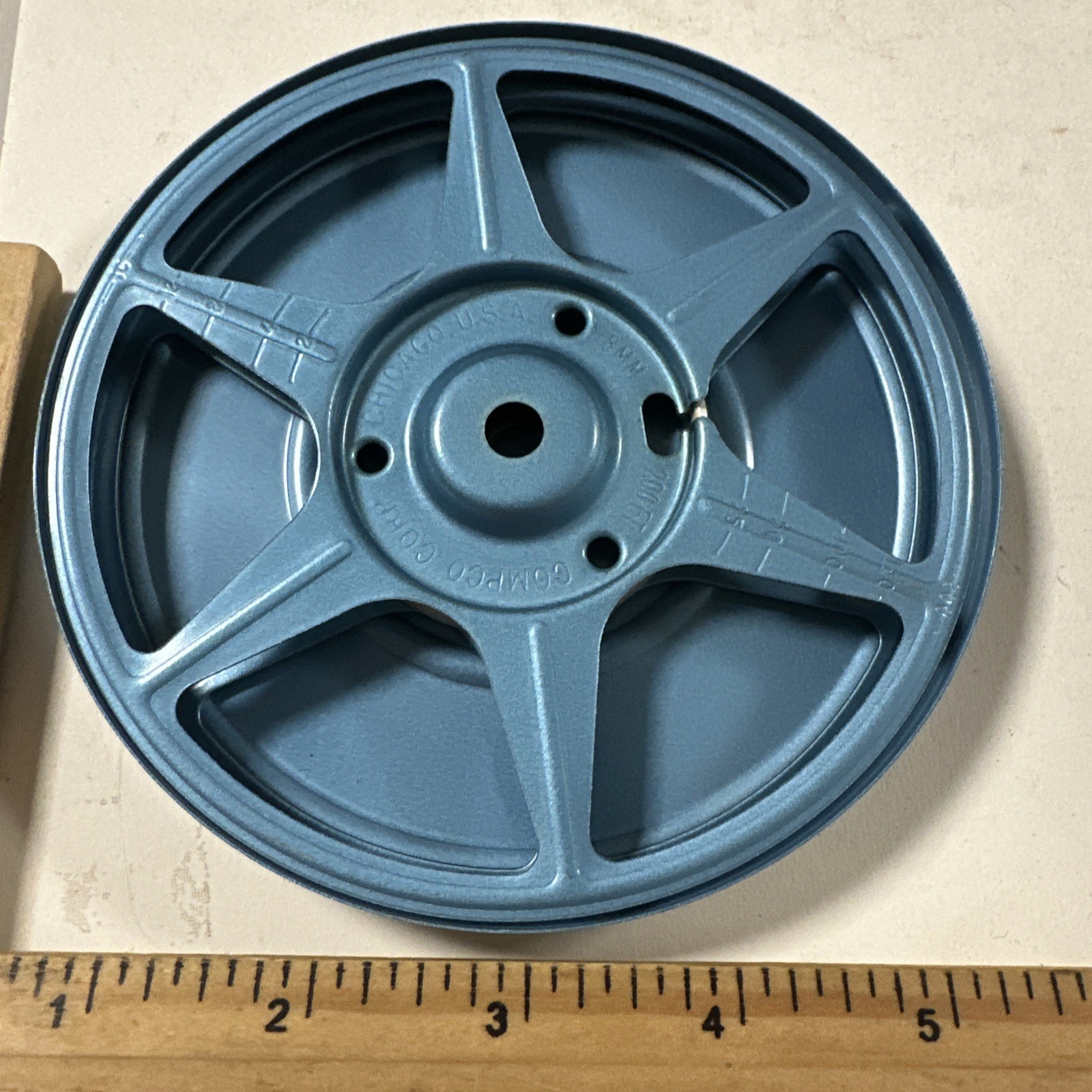 Lot of 7 Movie Film Reels & Cans 5″ 8mm Kmart Blue Kenco Dual Regular