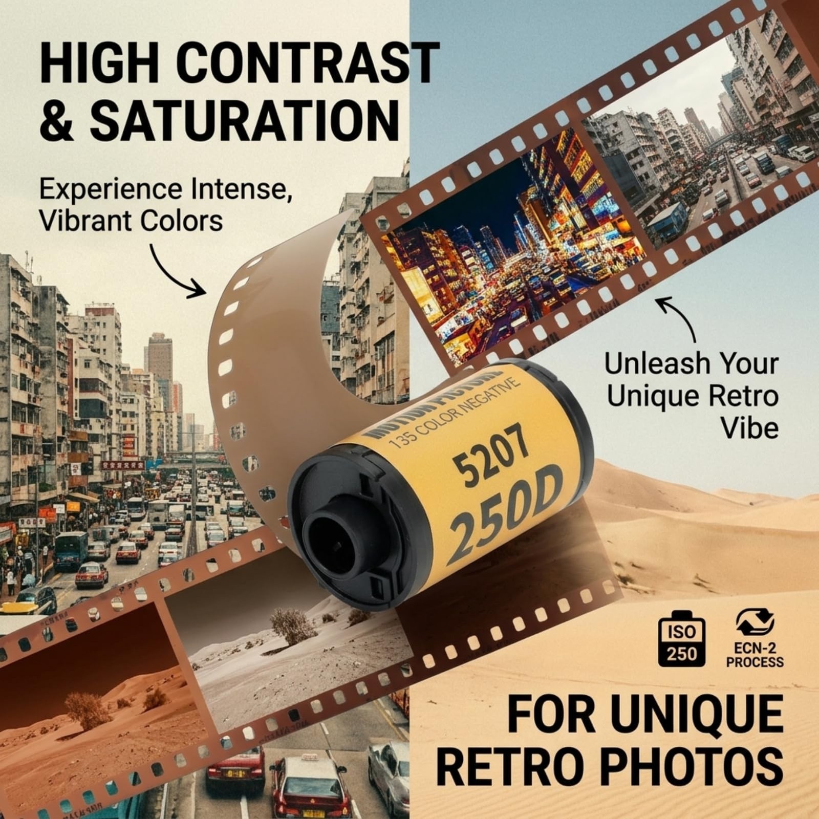 8 PCS 35mm Color Print Film Wide Exposure Range ECN 2 Roll For 135 Cameras