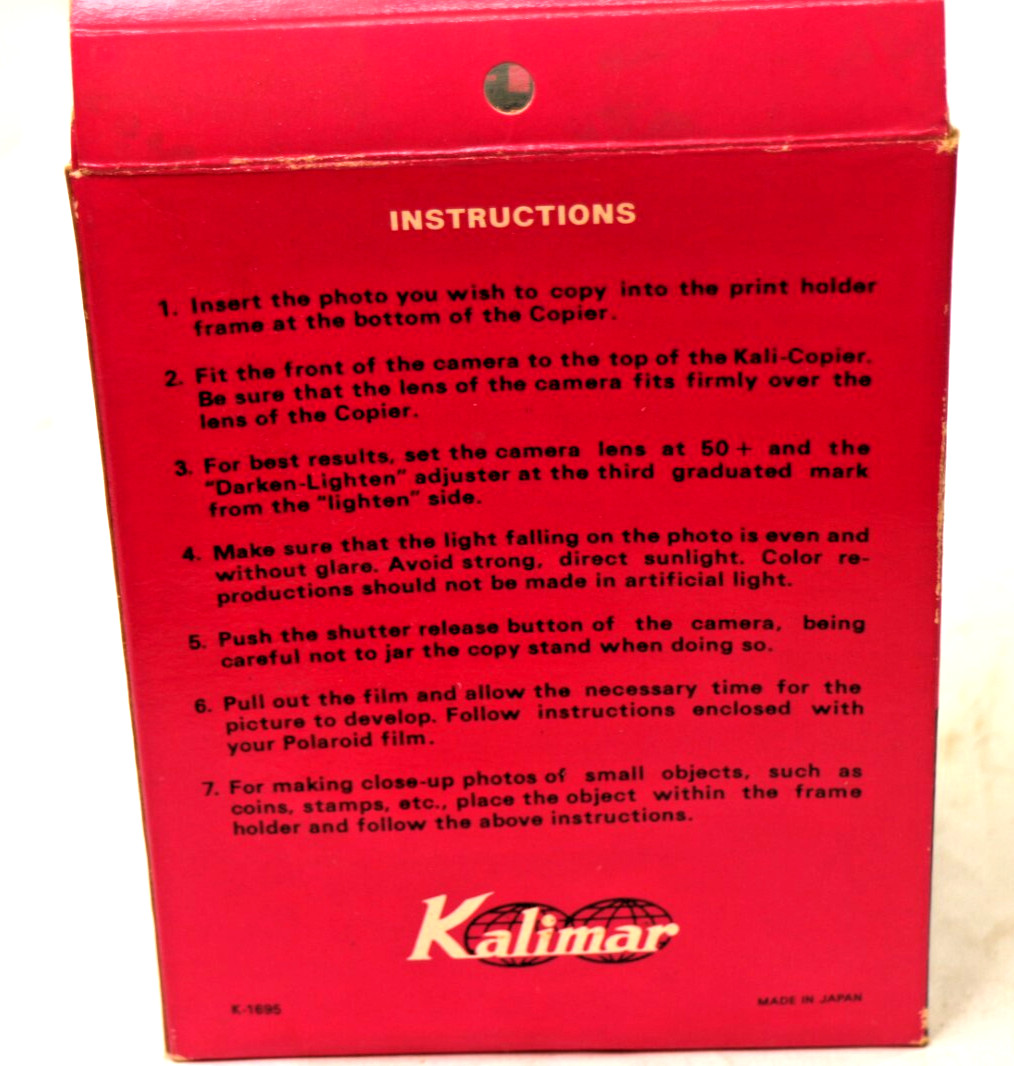 Kali-Copier by Kalimar for Polaroid Colorpack II #K-1695 New in Package