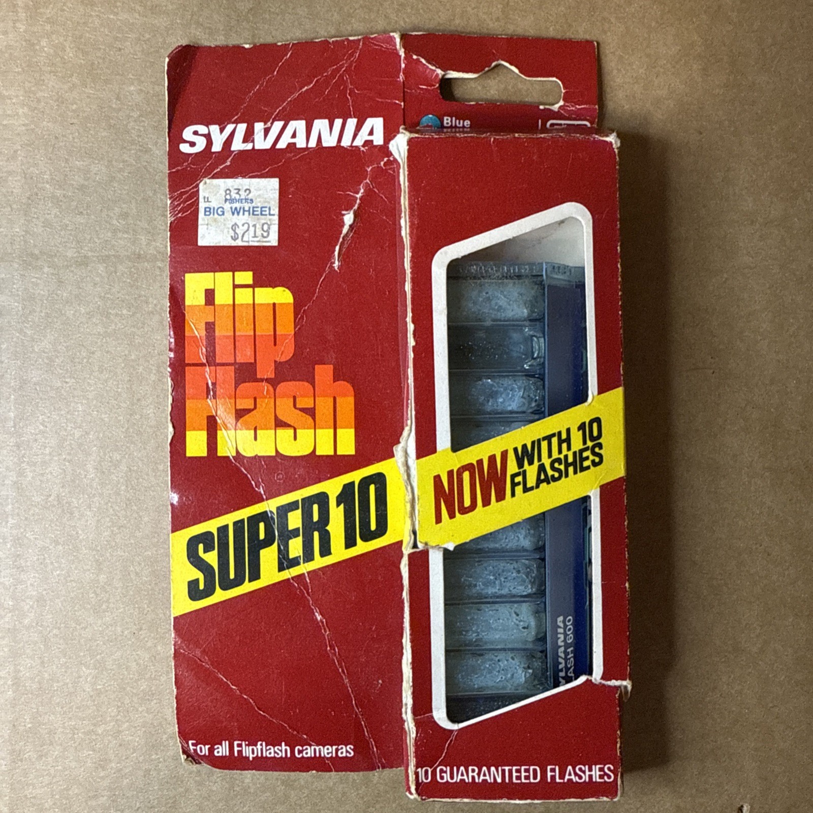 NOS Vintage Sylvania Blue Dot Flip Flash Super 10 Flashes For Flipflash Cameras