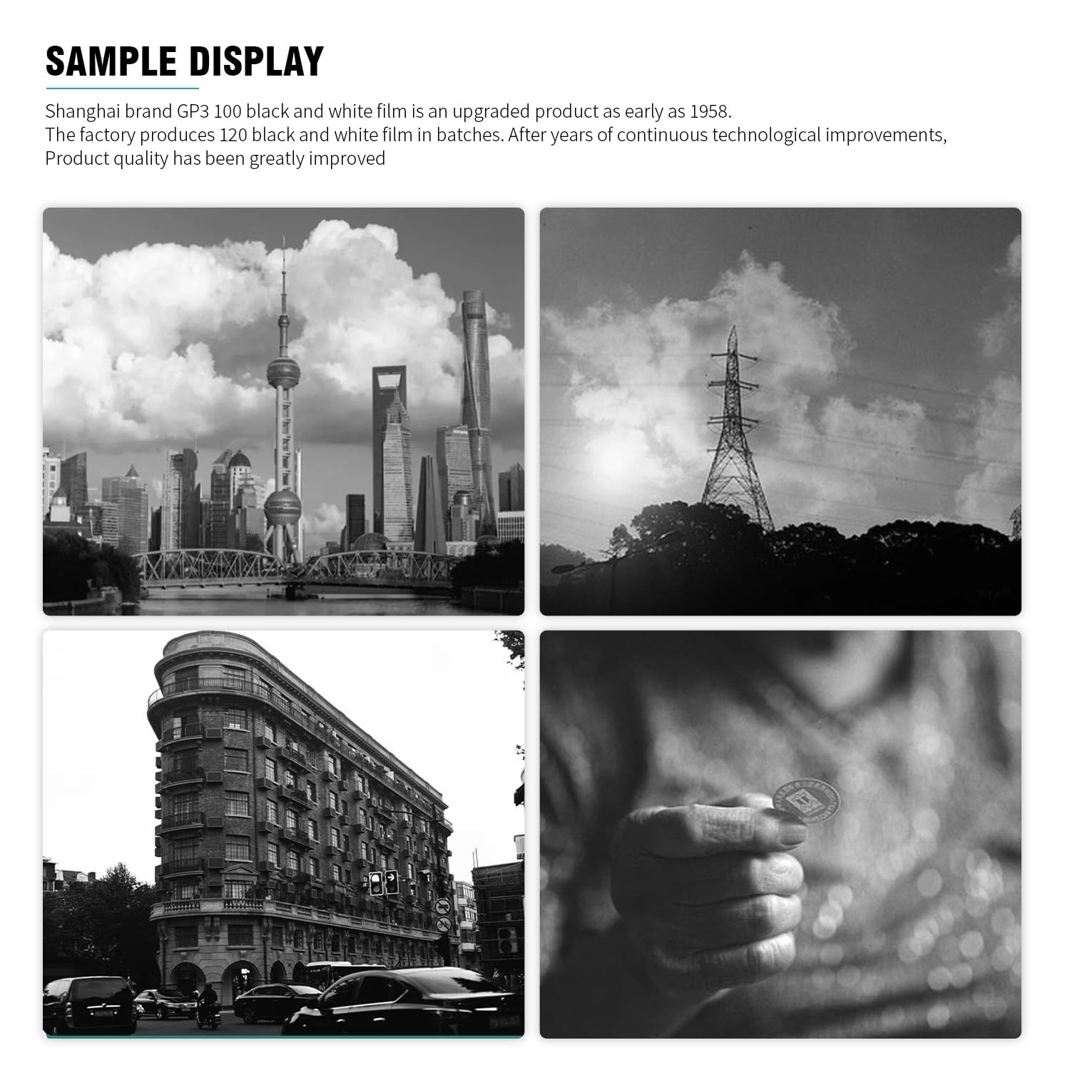 Shanghai GP3 127 Black & White Roll Film ASA DIN ISO 100 B/W Negative Freshes…