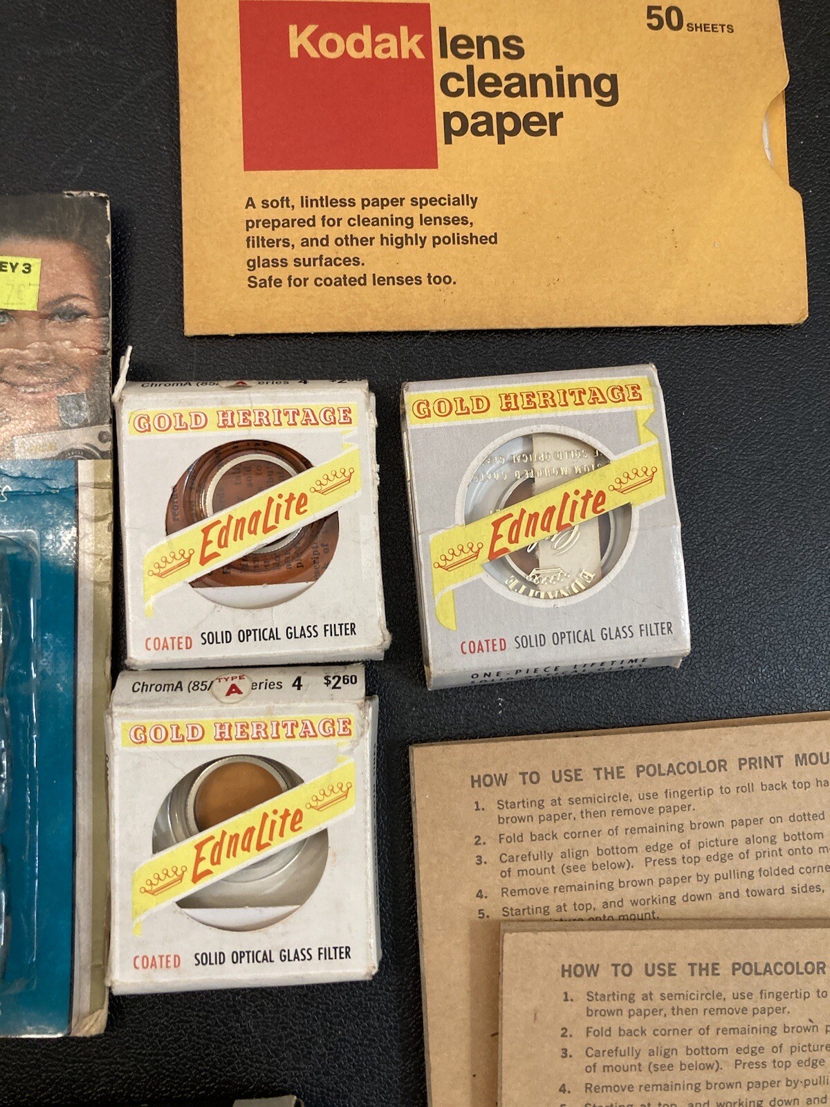 Polaroid Kodak Bulbs Cleaner Optical Filter Print Mount Some Incomplete Vtg Lot